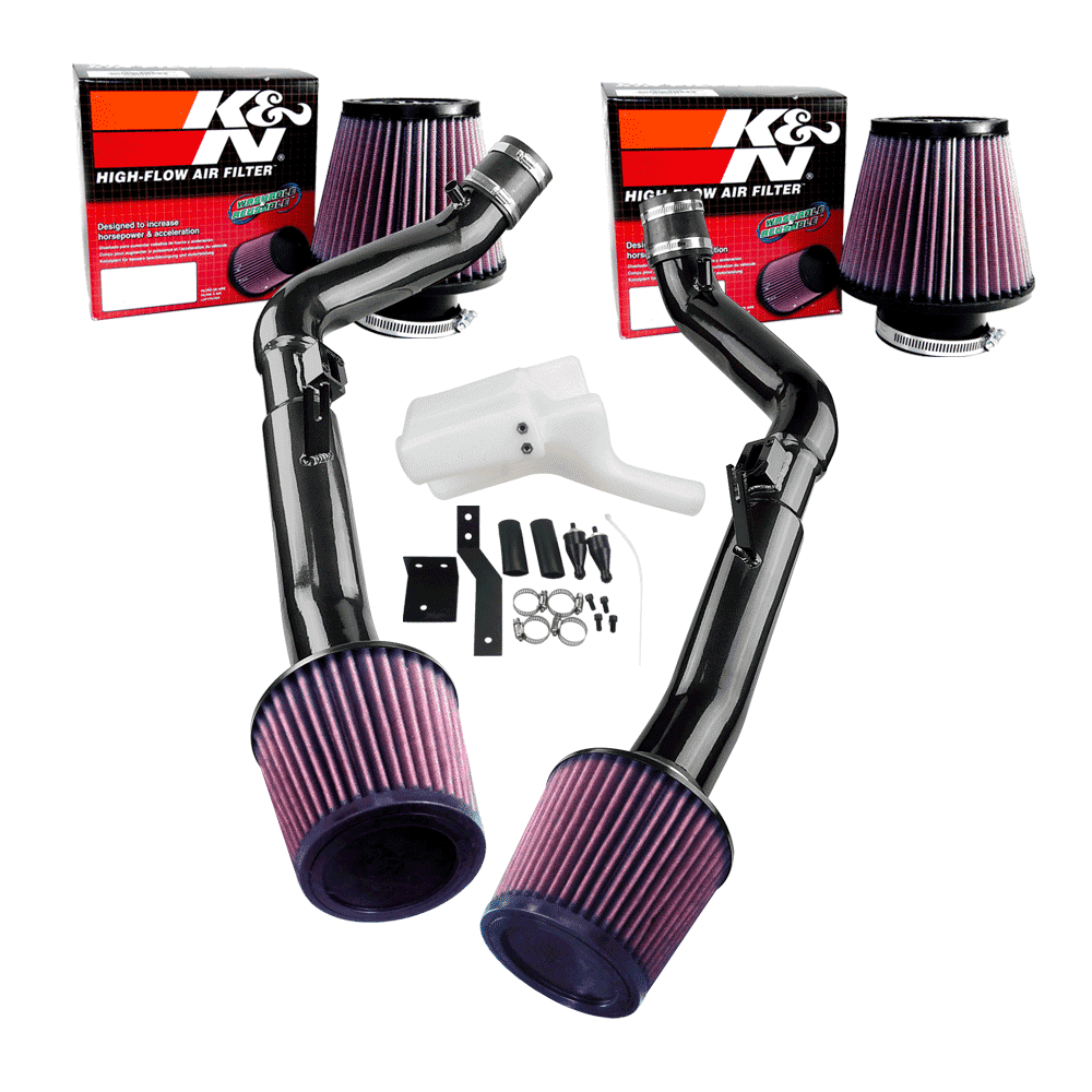 For 0813 Infiniti G37 2dr/4dr 3.7L V6 CPT Cold Air Intake (Black) + K