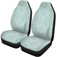 thumbnail image 2 of RYLABLUE Set of 2 Car Seat Covers Color Geometric Abstract Hexagonal Modern Light Blue and White Universal Auto Front Seats Protector Fits for Car,SUV Sedan,Truck, 2 of 5