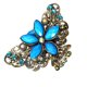 thumbnail image 5 of Señoras chica Rhinestone pelo agarre garra aleación abrazadera Clip mariposa flor sombreros Azul jinwen Abrazaderas de pelo de la mujer, 5 of 5