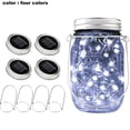 thumbnail image 2 of Paquete de 4 frascos de vidrio con luces LED solares y colgadores para bodas, fiestas y jardines (frascos no incluidos), 2 of 5