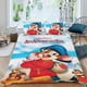 thumbnail image 2 of Un cuento americano Conjunto de sábanas temático, trío de piezas, cómodo y amigable con la piel, diseño único, regalo de decoración para el hogar para familiares, amigos y fans,173cm *218cm, 2 of 6