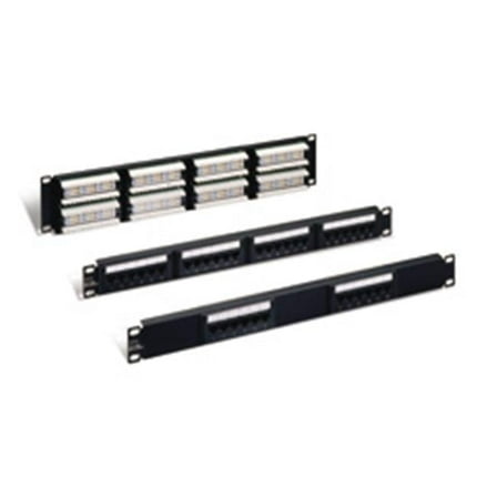 CAT 5E 110-TYPE PATCH PANEL 12-PORT - Black - 1U