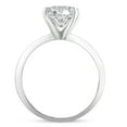 thumbnail image 3 of Pompeii Certified 2Ct Oval Diamond Solitaire Thin Engagement Ring Gold Lab Grown, 3 of 6