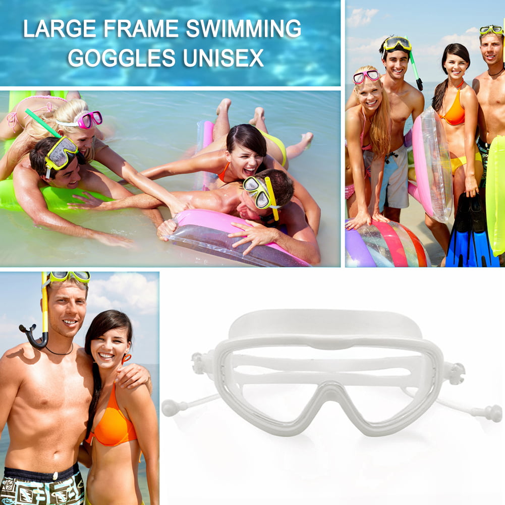 1pc adult  swimming glasses goggles underwater diving eyeglasses with earplug HC 