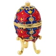 thumbnail image 2 of Caja de joyería de huevos de Pascua Zulema Esmalte rojo, 2 of 7