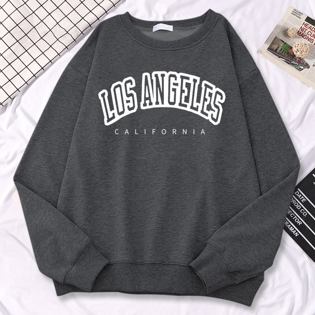 Set Nd Womens Pullovers Los Angeles California Letter Printi