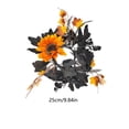 thumbnail image 3 of Fall Maple Leaf Candle Ring Wreath, 12.6 in Artificial Sunflower Candle Holder Decor for Halloween Thanksgiving Harvest Table Centerpiece, 3 of 5