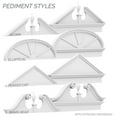 thumbnail image 3 of Ekena Millwork 62"W x 10-1/2"H x 2-3/4"P Eyebrow Architectural Grade PVC Pediment, 3 of 12