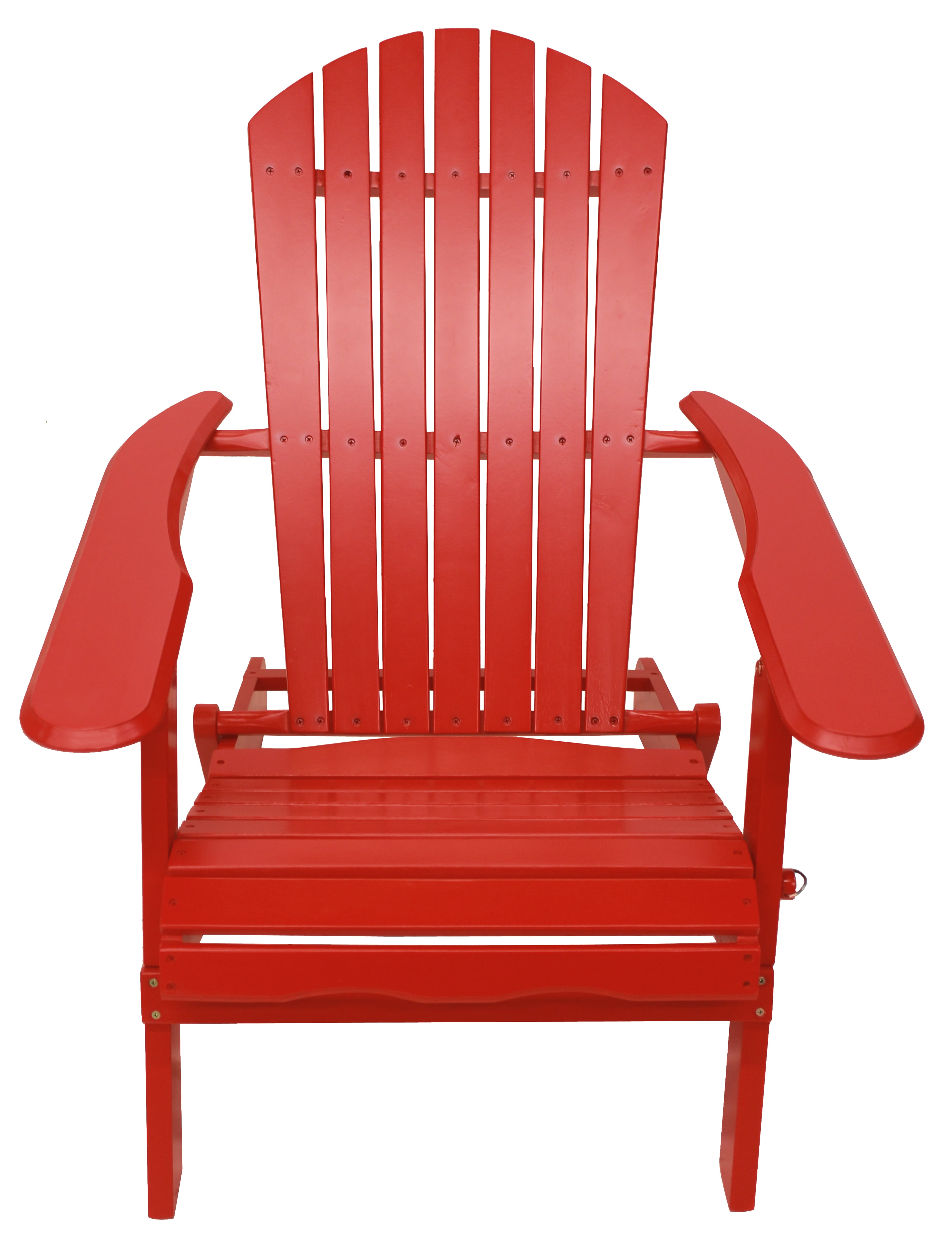 Leigh Country TX 39012 Adult Folding Outdoor Adirondack Chair Red