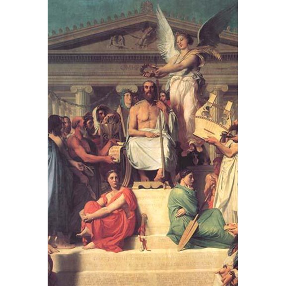 Apotheosis of Homer-Fine art canvas print (20" x 30")