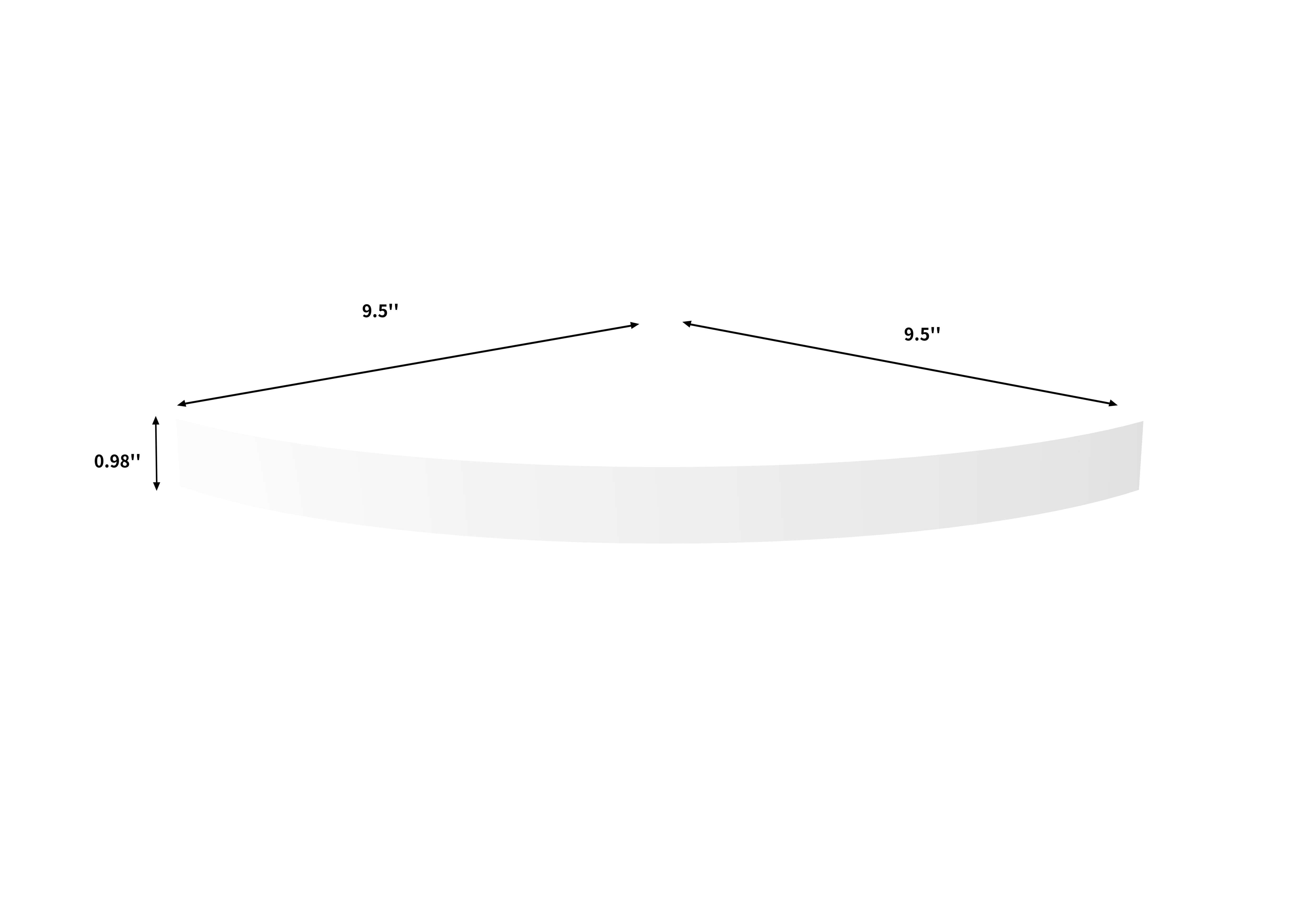 Mainstays 9.5" White Corner Wood Shelves, Set of 2