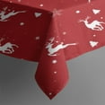 thumbnail image 3 of Red Christmas Deer Pattern Rectangle Tablecloth 60"x84",Waterproof Polyester Rectangle Table Cloth, Wipeable Spillproof Polyester Tablecloth for Dining, Camping, Indoor and Outdoor, 3 of 5