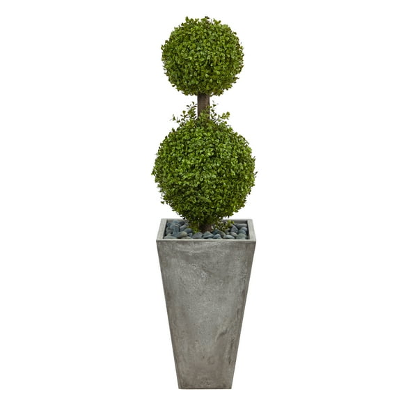 Nearly Natural 4' Boxwood Artificial Topiary, Green