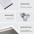 thumbnail image 4 of 30 Inch Farmhouse Sink Workstation, Stainless Steel Kitchen Sink 16 gauge Apron Front Kitchen Sink, Kitchen Sink with Wood Cutting Board, Roll-up Rack, Bottom Rinse Grid and Colander, 4 of 7