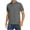 Dark Gray, variant on Mens Plus Size Shirts Casual Slim Turndown Collar Solid Short Sleeve T Shirt Tops Blouse