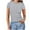 Gray, variant on Admvng Casual Tops for Women Plus Size Round Neck Short Sleeve Summer Basic Top Blouses S-2XL