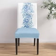 thumbnail image 4 of Sage Green Eucalyptus Dining Chair Cover Set of 4,Stretch Chair Protectors Slipcover,Spandex Kitchen Chair Seat Back Cushion Slip Cover for Dining Room,Party,Country Nature Plant Leaves Botany White, 4 of 6