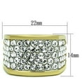thumbnail image 2 of Women's Gold Plated Stainless Steel Engagement Ring with Top Grade Crystal - Size 7, 2 of 4