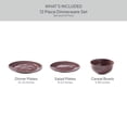 thumbnail image 2 of Better Homes & Gardens Artisan 12-Piece Purple Stoneware Dinnerware Set, Service for 4, 2 of 15
