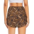 thumbnail image 4 of Haiem Autumn Pinecone Plants Women's 2 in 1 Running Shorts - Lightweight Athletic Workout Gym Yoga Breathable Sports Shorts Liner with Phone Pockets-Large, 4 of 9