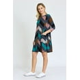 thumbnail image 4 of Multi Color Chevron A-Line Mini Dress | 2 Colors | S-3X, 4 of 16