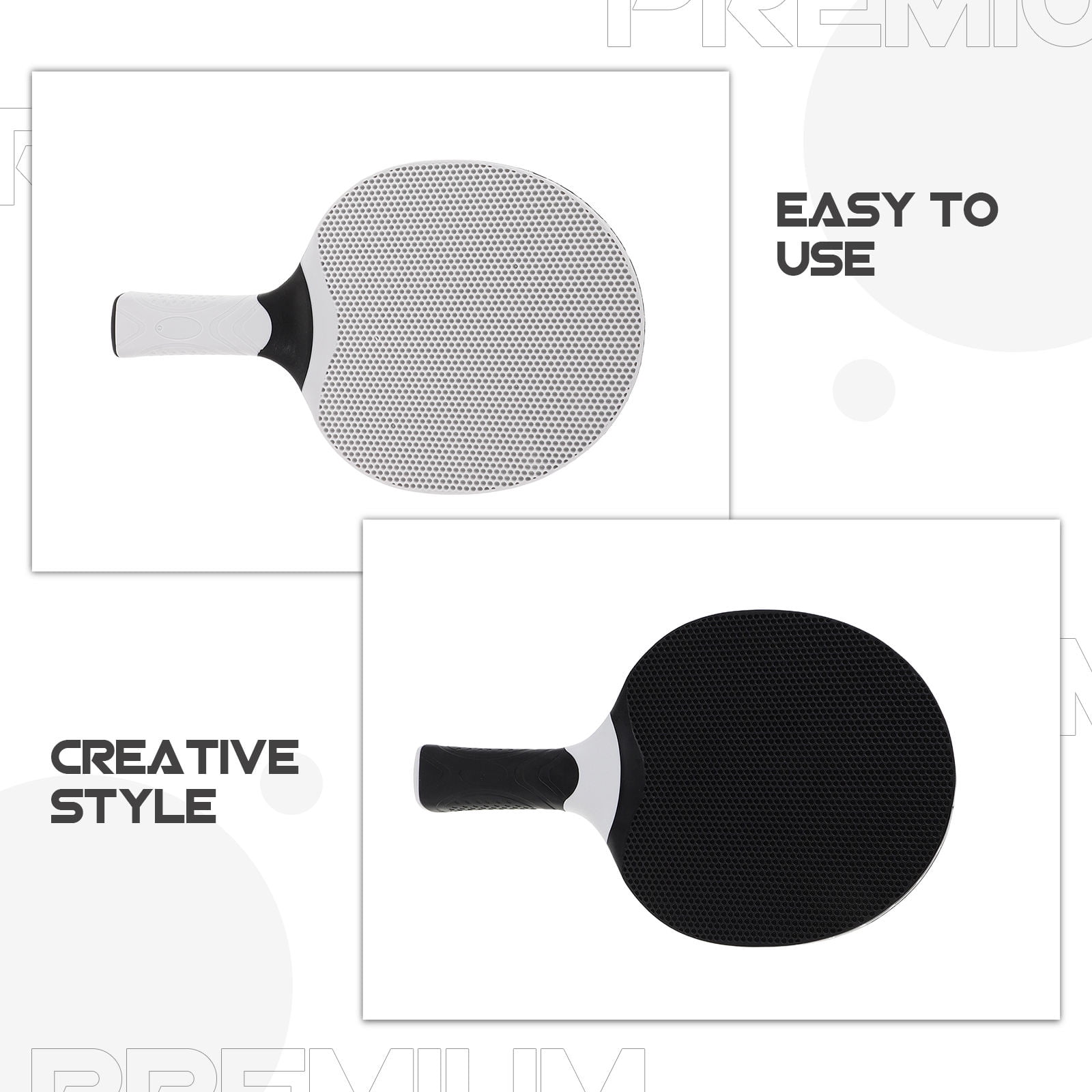ELAYARD 2Pcs Waterproof Washable Table Tennis Paddles for Recreational and Sports Use