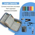 thumbnail image 4 of BAKIBO Pencil Case, 72 Slots Multi-Functional Large Capacity Pens Case Pencil Pouch, Wrap Coloring Pencil Holder Organizer Stationary Bag with Interior Zippered, Pocket for Small Accessories, 4 of 7