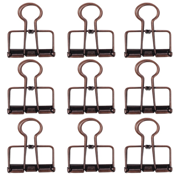 ColoMX 10 Uds Clips plegables de Metal Clip de dibujo de papel de oficina Clips de papel Vintage abrazadera estacionaria