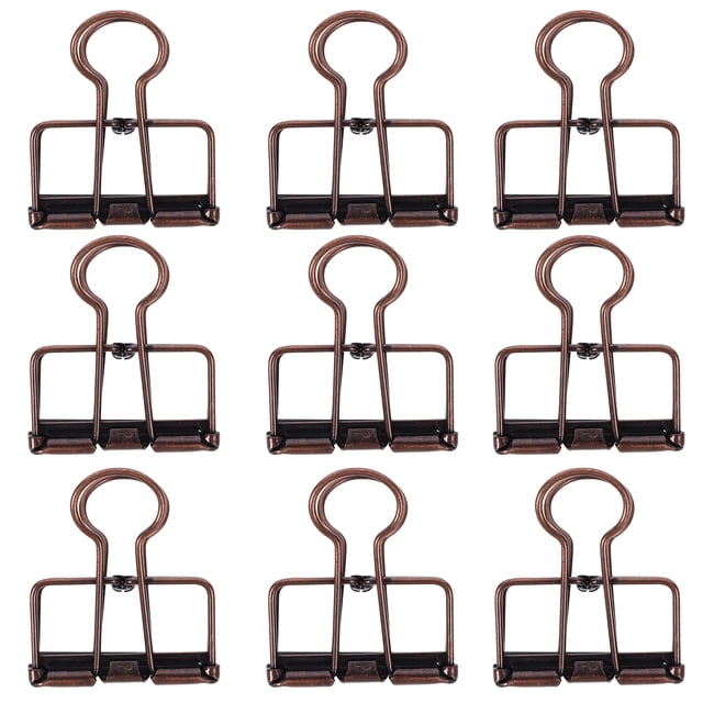 SHISUYAN 10Pcs Binder Clips Metal Binder Paper Clamps Office Document Clips for Paperwork