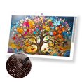 thumbnail image 1 of Feuilles et Fleurs Colorées - Kit de Peinture Diamant Premium Exclusif, 1 of 7