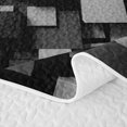 thumbnail image 5 of Homewish Gray Futuristic Cubes Twin Quilt Set,Contemporary Art Twin Coverlet Set,2-Piece, 5 of 7