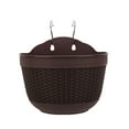 thumbnail image 2 of Imitation Rattan Wicker Wall Hanging Flower Pot Basket Balcony Garden Planter, 2 of 8