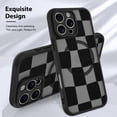thumbnail image 3 of Funda de teléfono KANGHAR para iPhone 16 Pro de estética mate a cuadros, 3 of 6