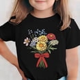 thumbnail image 2 of Zpanxa T-Shirts d'Été pour Filles Imprimé de la Fête de l'Indépendance Col Rond Manches Courtes Haut Polyester Spandex 10-11 Ans, 2 of 6