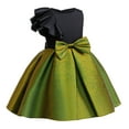 thumbnail image 2 of Flower Girls Bow Princess Dress Sequins Birthday Party Prom Gown, Size 3-4, 2 of 6
