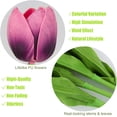 thumbnail image 3 of 12pcs Artificial Tulip 20 Inch Long Stem Artificial Flower Real Touch Tulipa for DIY Wedding Bridal Bouquet Home Décor Centerpieces Flower(Pinkish Purple), 3 of 5