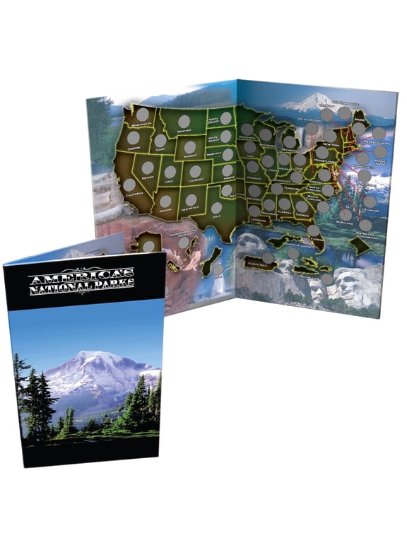 Collectible The Patriotic Mint National Park Quarters Folder Map