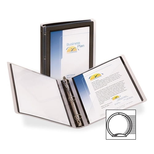 Avery Flexi-View 3 Ring Binder, 1 1' Binder Capacity - Letter - 8 1/2' x 11' Sheet Size - 175 Sheet Capacity - 3 x Round Ring Fastener(s) - 1 Internal Pocket(s) - Sturdy Poly - Clear Overlay, Lightw