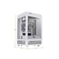 thumbnail image 2 of Thermaltake Tower 100 Snow Edition CA-1R3-00S6WN-00 White Steel / Tempered Glass Mini Tower Computer Case, 2 of 5