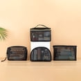 thumbnail image 3 of Mesh Visible Cosmetic Bag, Double Zippers with Handle Storage Bag,Large Capacity Portable Travel Mesh Makeup Bag, 3 of 7