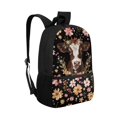 thumbnail image 2 of HUIACONG Floral Cow Print School Backpack for Boys Girls Students Ages 6-18 Ergonomic Padded Straps Multi Compartment Bookbag for Elementary Middle High School Back to School Daily Use, 2 of 6