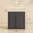 thumbnail image 2 of BELLEZE Set of 2 Modern Buffet Cabinets (63" Wide)-Large Sideboard Credenza with Arched Doors-Seamless Hidden Storage Console for Dining Room & Living Area-Ebony, 2 of 7