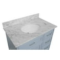 thumbnail image 2 of Aria 36" Bathroom Vanity with Powder Blue Cabinet and Carrara Marble Top, 2 of 6