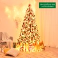 thumbnail image 2 of Patiojoy 7.5FT Pre-lit Artificial Hinged Christmas Pine Tree Snow Flocked Decoration Tree, 2 of 8