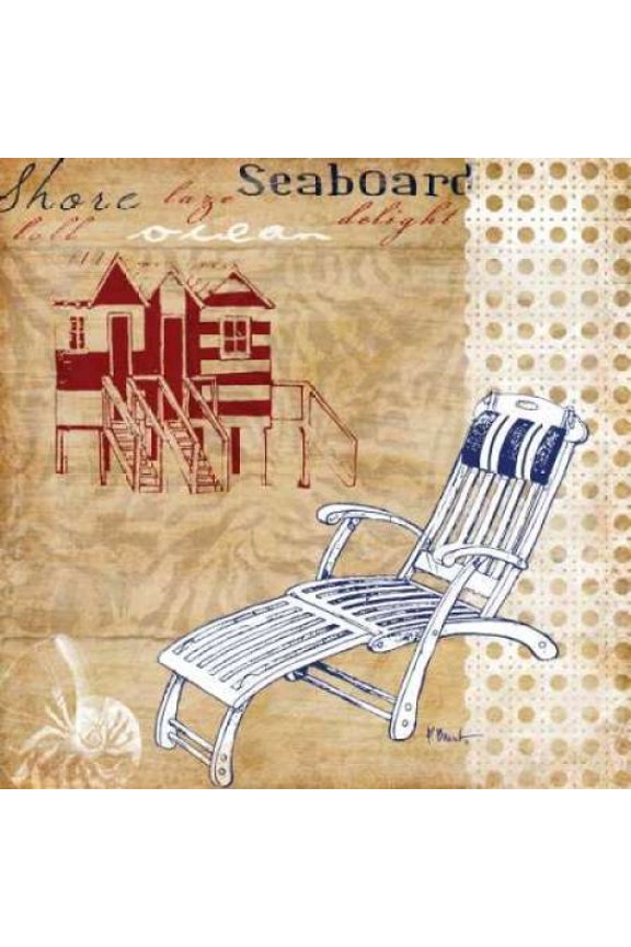 Cabana Beach American Collage II Canvas Art - Paul Brent (24 x 24)