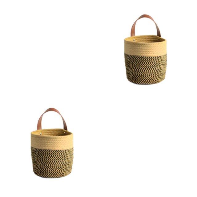 Matsuzay Cesta de almacenamiento colgante Planta de picnic Maceta tejida Escritorio Hogar Jardín Type3 NO3
