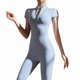 thumbnail image 2 of Mono Deportivo de Larga para Mujer, con Cremallera, Pantalón y Pantalones, Body Ajustado Azul -Corto M, 2 of 7