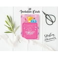 thumbnail image 3 of Darling Souvenir Pink Birthday Invitation Card 28 Pcs Fill or Write In Blank Invites Printable Party Supplies 5 x 7 Inches, 3 of 5
