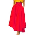 thumbnail image 3 of HLSOHJP Women's Boho Maxi Skirt High Waist Front Lace Up A Line Elegant Swing Dress Pleated Flared Skater Skirts, 3 of 4