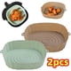 thumbnail image 2 of Cesta de silicona para freidora de aire de 2 piezas, molde de silicona para horno, bandeja para hornear Pizza, cesta de pollo frito, sartén reutilizable, accesorios de revestimiento, 2 of 4